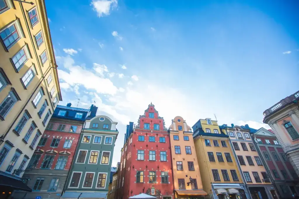 Colorful houses in Stockholm old town